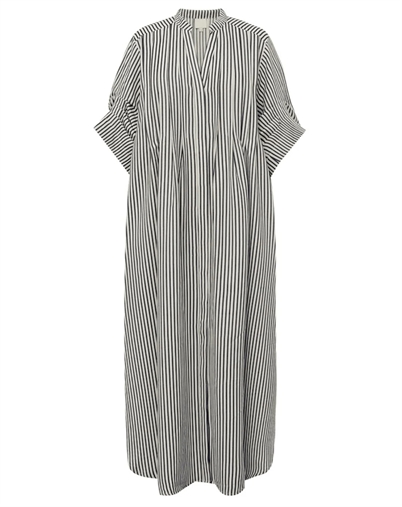 AlexaGO Jo Skjorte Kjole - Creme Navy Stripes